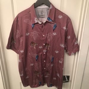 Mens Ted Baker tiger floral shirt size 7 3XL